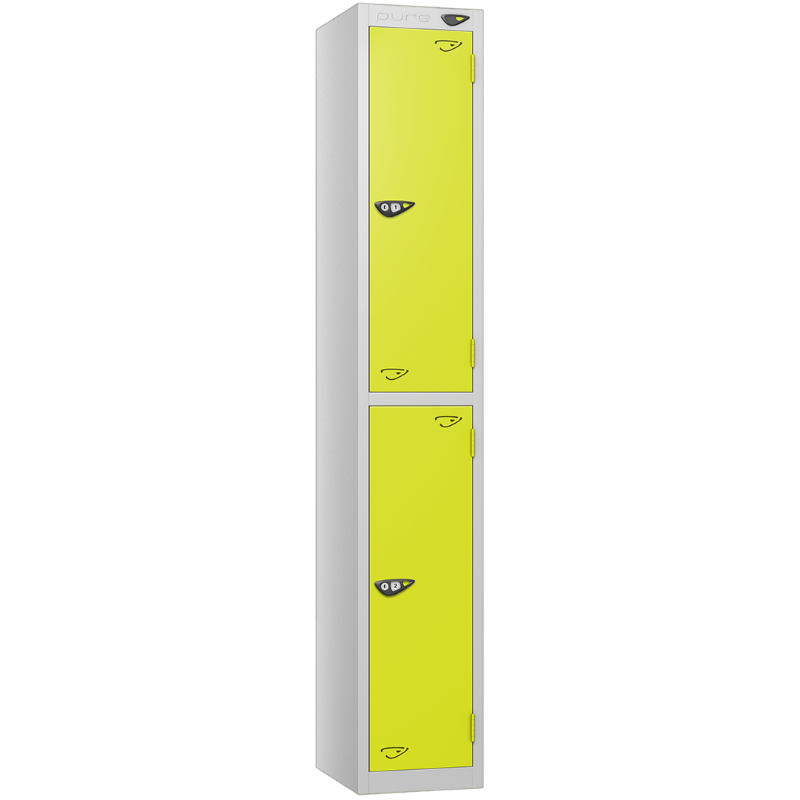 Pure 2 Door Locker with Lime Green Door